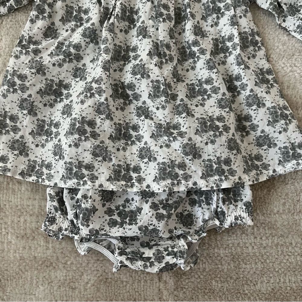 MANGO baby floral ruffle dress with bloomers - Picture 3 of 5